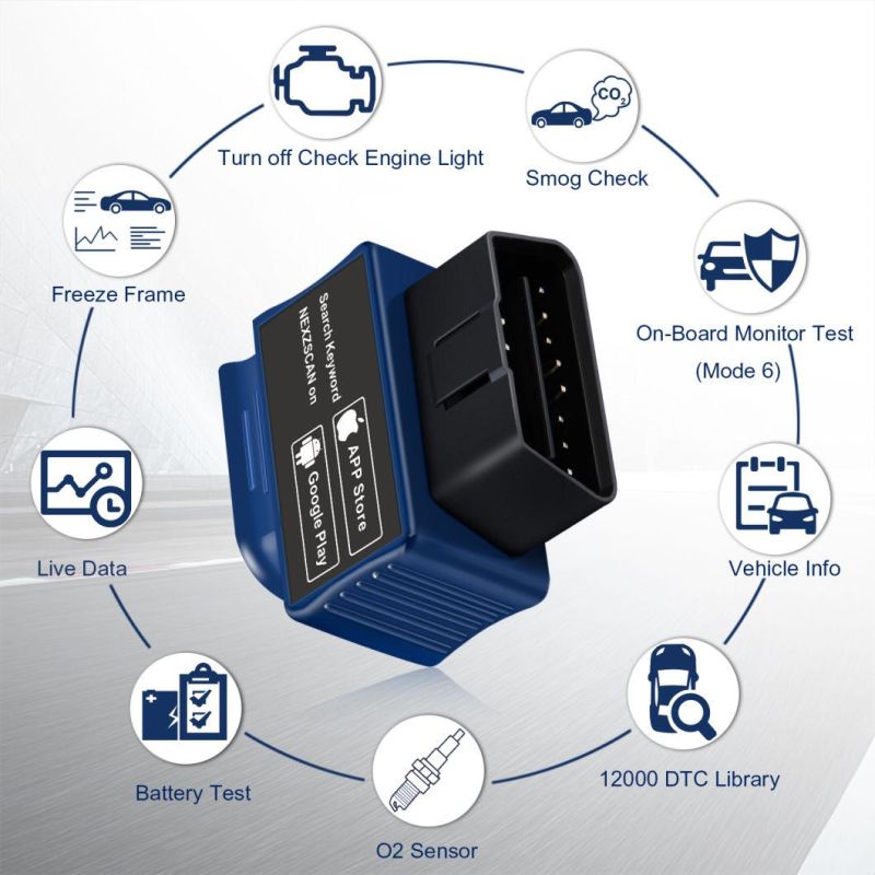 Nexpeak Nexzscan OBD2 Diagnostic Scanner Bluetooth Code Reader Work with Iosandroid Automotive Diagnostic Scanner Better Than Elm327