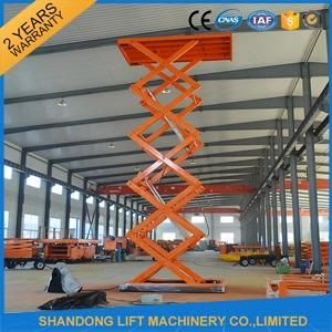 New Design Hydraulic Electric Warehouse Cargo Scissor Lift Table