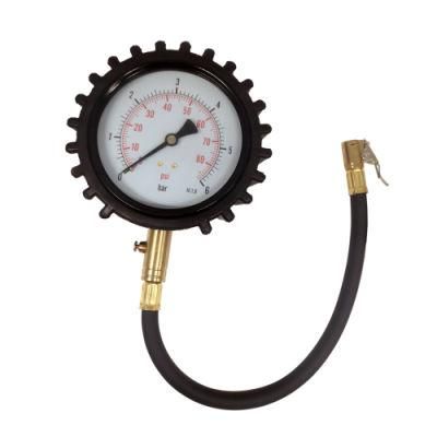 Heavy Duty Tire Air Pressure Gauge Checker 250 Psi with Air Chuck Compressor