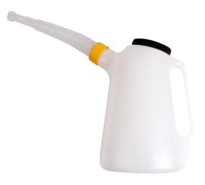 Fluid Fuel / Oil Measuring Jug 5 Litre Cap &amp; Flexi Spout with Secure Lid