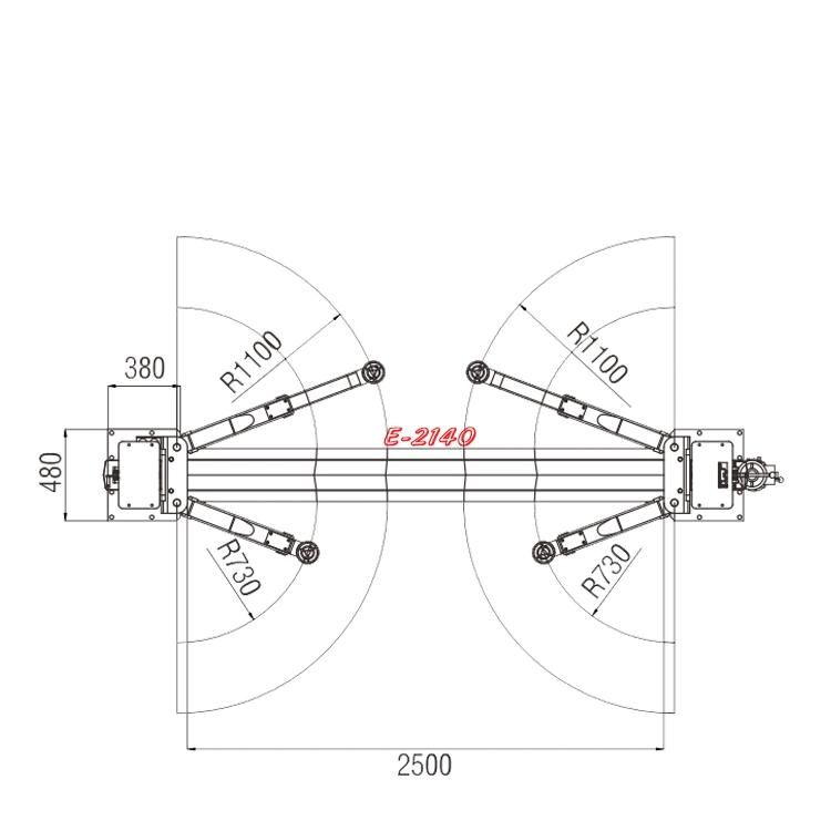 Vico 2 Post Hydraulic Car Lift Vehicle Hoist Floor Plate