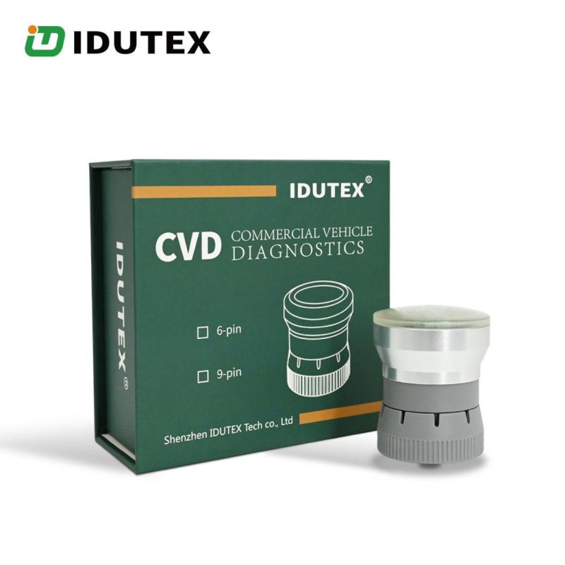 Idutex CVD-6 OBD2 Automotive Scanner Code Reader for Engine Reading and Cleaning Fault Code Read Live Data for Diesel Engine Come with 6 Pin Socket