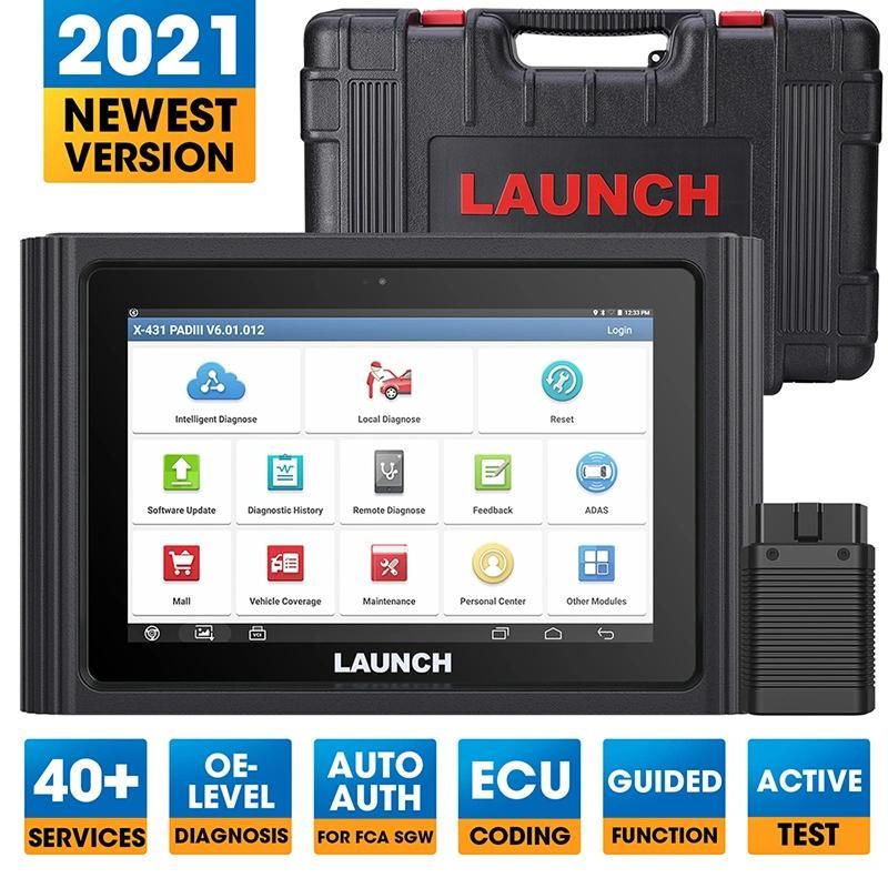 Launch X431 Padiii V2.0 Pad 3 OBD2 Scanner Better V Plus X 431 PRO4 X431 V PRO3 24V. 12V