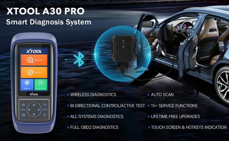 Xtool A30 PRO Bluetooth OBD2 Scanner Touch Screen Special Functions Full System Car Automotive Diagnostic Tools Auto Code Reader