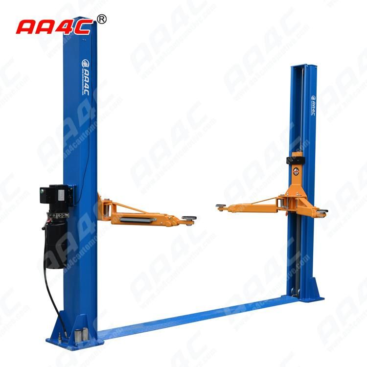 AA4c 12000lbs 5.5t Hydraulic Dual Sides Manual Unlock 2 Poles Vehicle Elevators AA-2pfp55