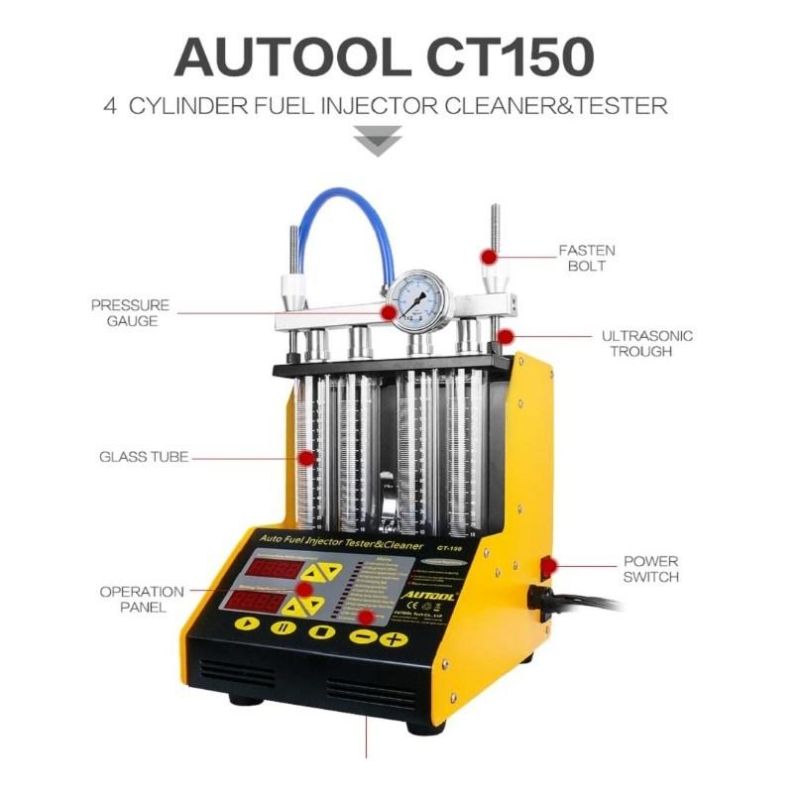 Autool Mini CT-150 Automotive 4 Cylinder Ultrasonic Wave Injector Cleaner and Tester