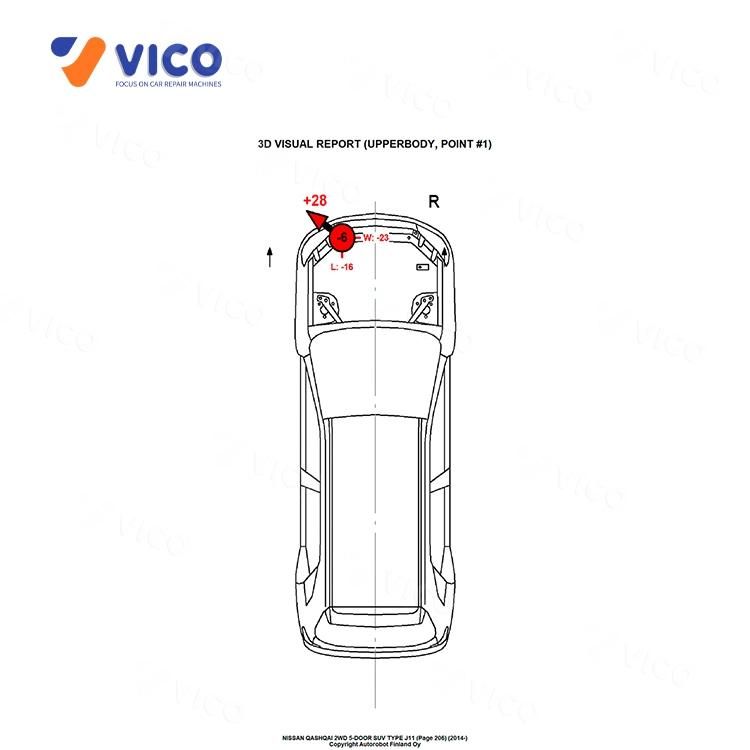 Garage Equipments 3D Measuring Gauge Vehicle Repair Collision Center