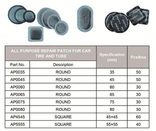 Radial and Bias-Ply Tire Repair Patch Small Medium Large