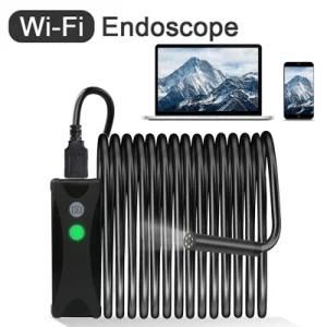 5.5mm 1/2/5m WiFi Endoscope Mini Camera Soft Cable USB Endoscope Borescope Inspection Camera for Android/iPhone and PC