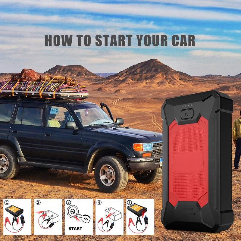 Waterproof Vehicle Jump Start Pack Lithium Rugged Car Jumper Portable Car Battery Jump Starter