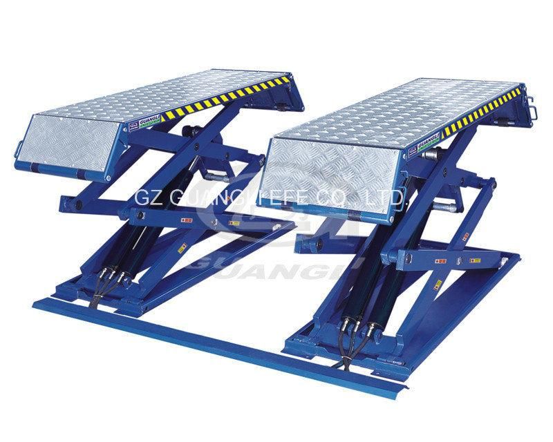 China Guangli Manufacturer Ce Certification and Four Cylinder Hydraulic Lift Type Vehicle Scissor Lift for Sale