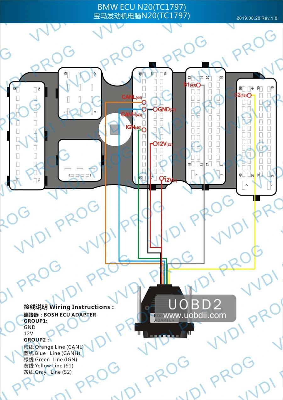 Xhorse Vvdi Prog Programmer with Bosch ECU Adapter Read BMW ECU N20 N55 B38 Isn