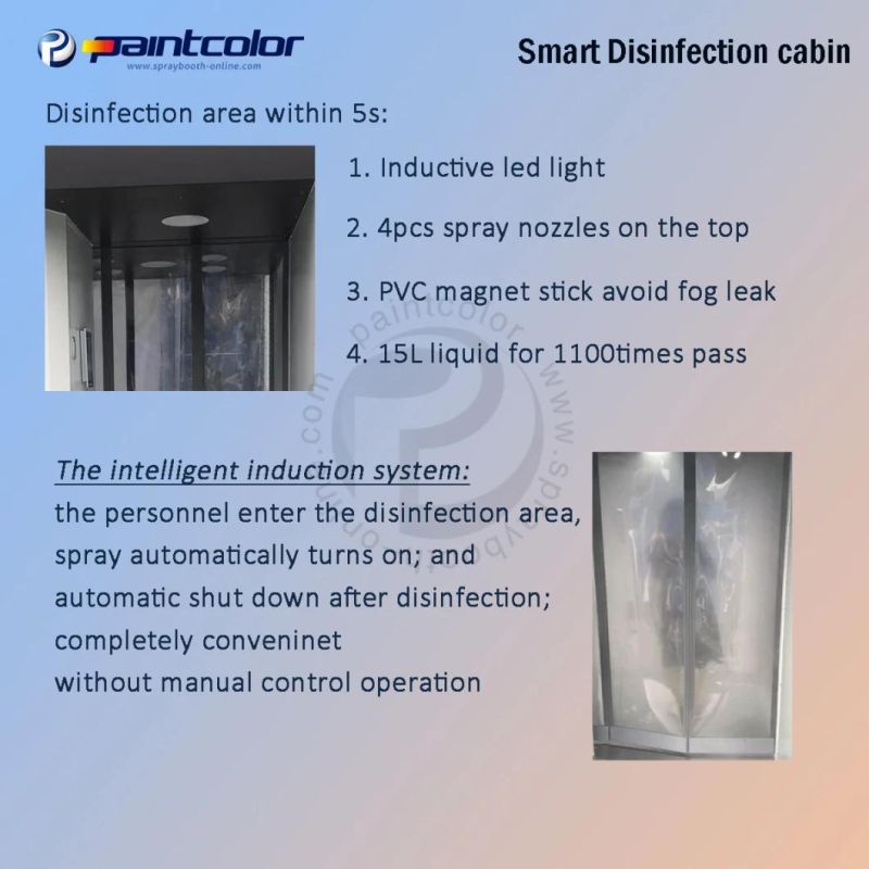 Harmless Ultrasonic Atomization Disinfection Cabinet with Body Temperature Detect and Alarm