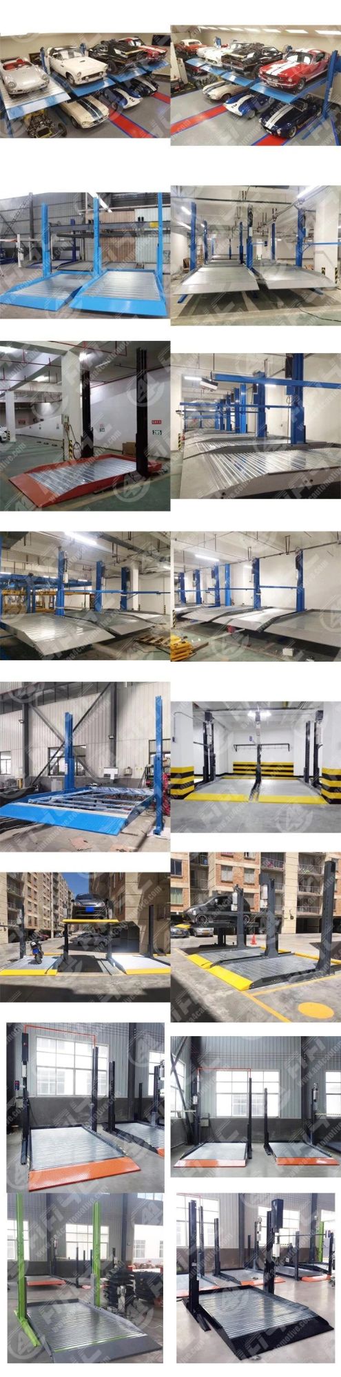 AA4c 2 Post Parking Lift Middle Post Shared 2 Post Vehicle Parking Lift 2.3t/2.7t/3.2t Auto Parking System AA-2PP30