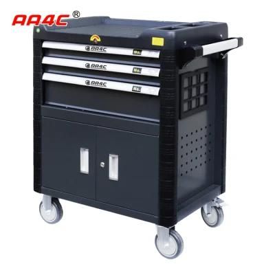AA4c 106PCS High Grade 3 Drawers Tool Cabinet Trolley AA-A33106