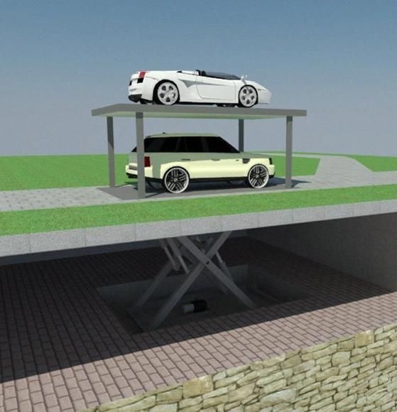 Garage Double Parking Platform Scissor Car Lift