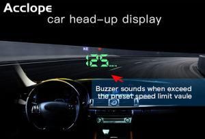 Acclope Car GPS Hud Head up Display Speed Clock Oil Temperature Driving Distance