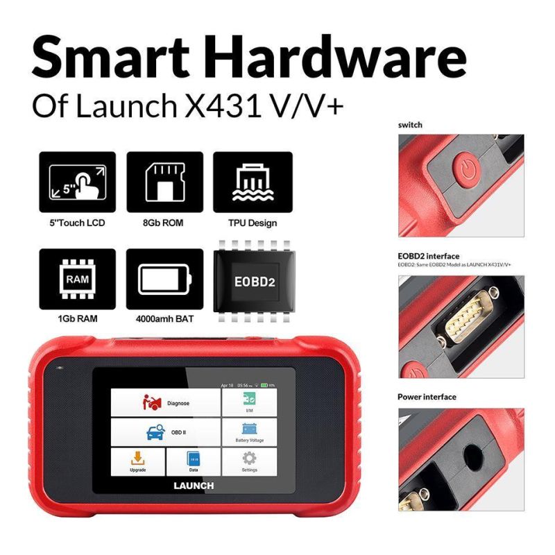 Full OBD2 Function Auto Scanner Launch X431 Crp123e Read Fault, Delete Fault Code, Live Data Auto Diagnostic Scanner