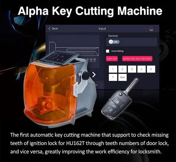 Alpha Automatic Key Cutting Machine Support Automobile, Residential, Motorcycle, Dimple, Tubulars, Fo21