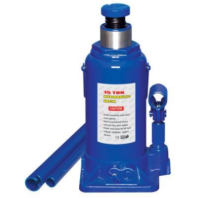 Auto Repair Tool 15 Ton Hydraulic Bottle Jack with Safety Valve TUV GS Certificate Blue Color