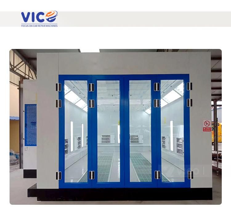 Vico Glass Front Door Spray Booth Auto Painting Booth Prep Station