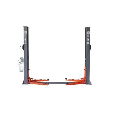 on-7224D Floorplate 2 Post Lift-One Side Manual Release and Dual Chain Drive Cylinders.