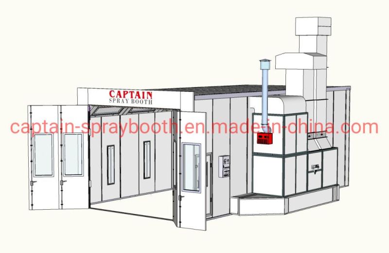 Customized Semi-Downdraft LGP/ Natural Gas Spray Paint Booth /Paint Cabinet 10m-5m-4m