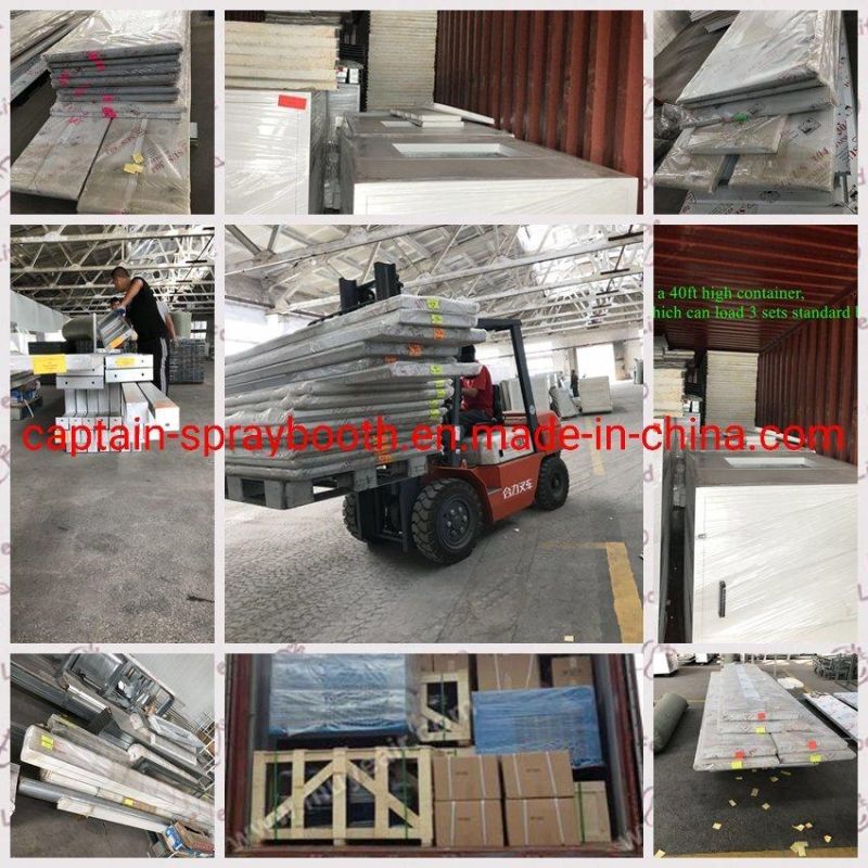 High Efficiency Metal Sheet Painting Coating Line Combination Spray Booth and Prep Station Bay Standby Paint Booth