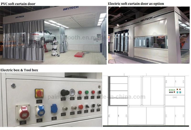 Auto Spray Booth/Car Painting Equipment with Car Jack for Auto Body Shop