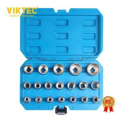 Vt13777 Ce Lock Socket Set Fits, Metric, T Star &amp; Inch, 19 PC X 1/2&quot;