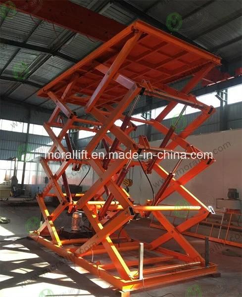 Hydraulic 4 ton loading stationary scissor car lift table