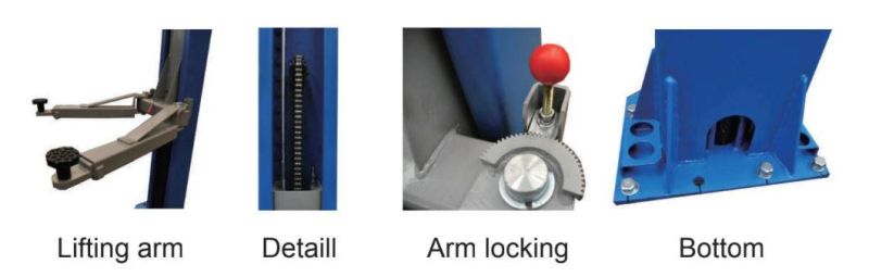 Garage Hydraulic Car Lifter with Manual Two Side Release