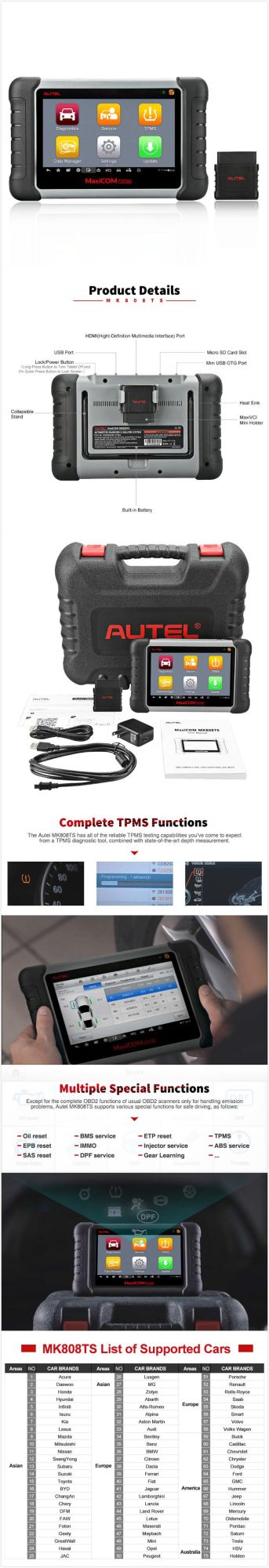 X`Escaner Mk808ts 2021 Max Check Mx808ts Maxi Mk808 OBD2 Diagnostic Machine Tool