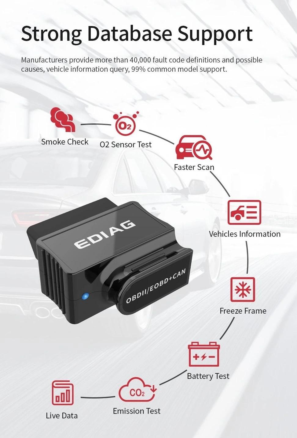 Ediag P03 Auto Scanner Elm 327 Obdii Interface Obdii Test