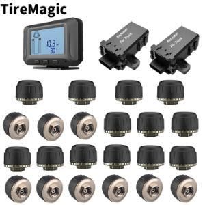 Support 1 to 22 Wheel RS232 Wireless Tire Pressure Monitoring System Truck Bus Trailer TPMS