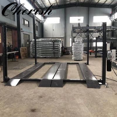 Hydraulic Four Cars Stacker Four Post Parking Elevator/Lift