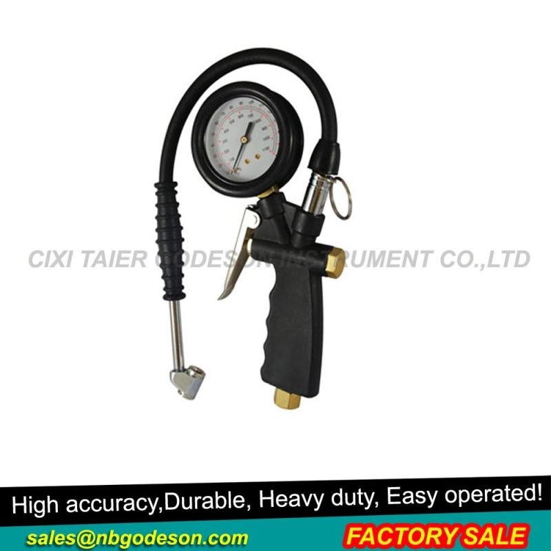 Heavy Duty Dial Tire Inflator Gauge with Pressure Gauge