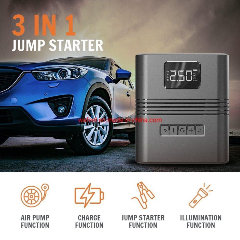 Auto Car Tire Inflator Ball Pump Portable Power Bank 8800mAh Car Jump Starter 12V