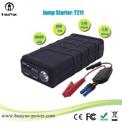 Mini Jump Starter 600A Peak Lithium Battery Power Supply Battery Charger