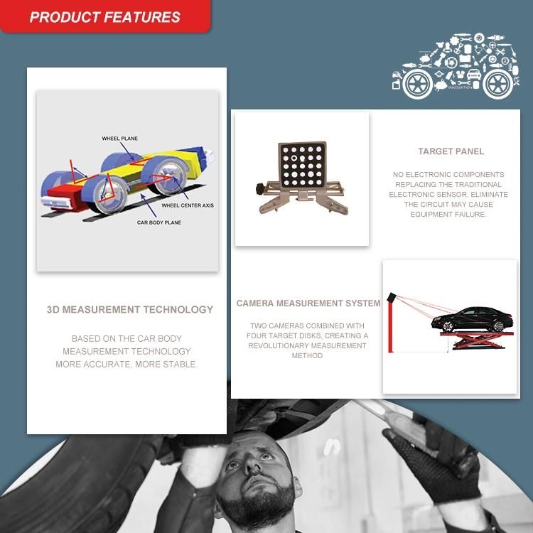 Popular Aligner Machine / 3D Wheel Alignment /Four Post Car Lift Use with Alignment Machine for Garage