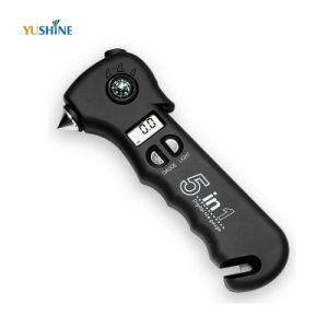 5 in 1 Car Tire Tyre Air Pressure Gauge with Emergency Hammer