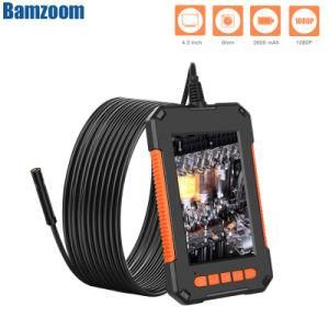 Handhold Full Screen Endoscope Camera 4.3 Inch Industrial Handheld Borescope 8mm 2.0MP Security Inspection Snake Camera