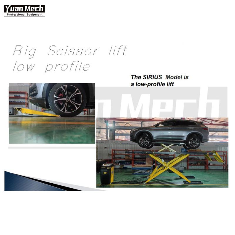 European Standard on Floor 3.5t Big Scissor Hydraulic Lift