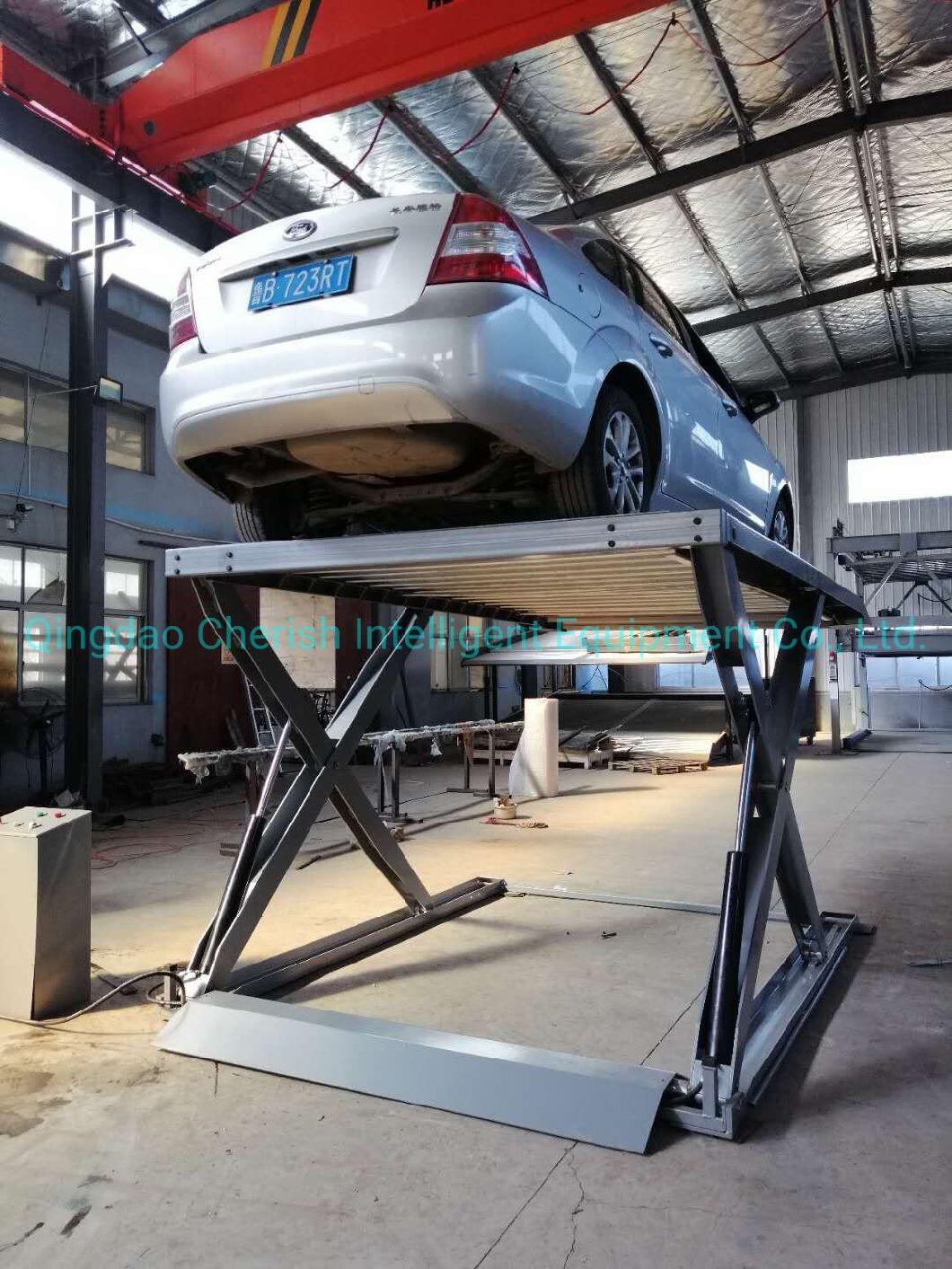 Qingdao 2100mm Double Level Car Lift Parking Scissor