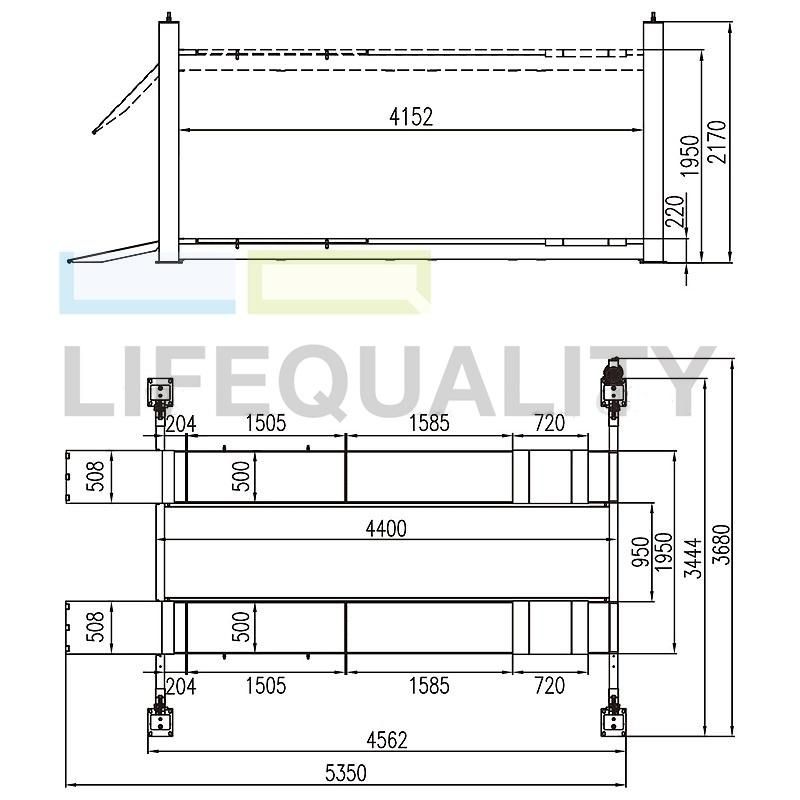 China Car Auto Wheel Alignment 4 Four Post Car Lift