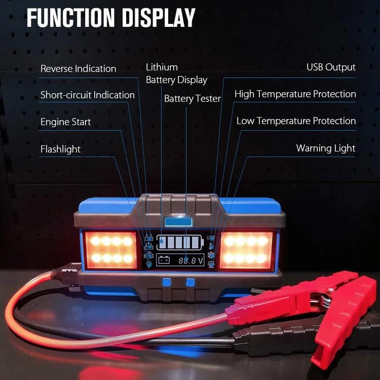 ETL Portable 12V Auto Emergency Tools Heavy Duty 25000mAh Battery Car Jump Starter Power Bank with Double USB Quick Charger