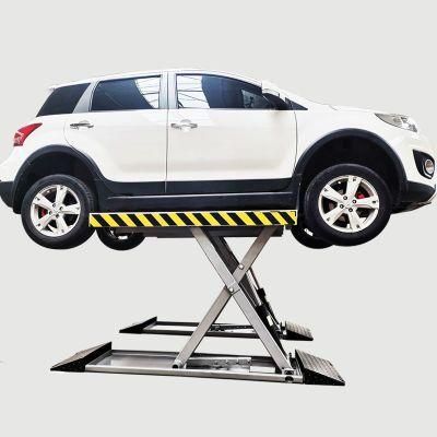 Ground Mounted Full Rise Auto Hoist Hydraulic Double Platform Stationary Scissors Car Lift for Car Wash and Repair