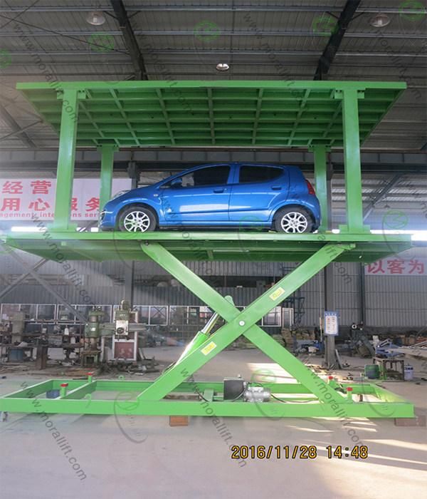 Car Hydraulic Scissor Parking Garage Lift with Roof