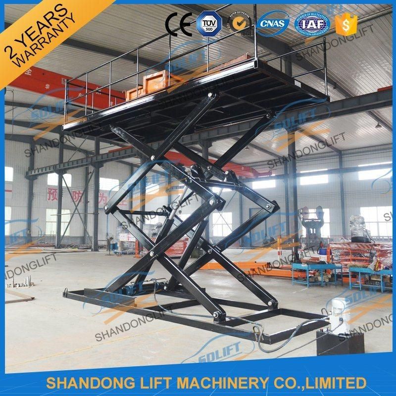 Basements Hydraulic Vertical Scissor Car Parking Elevator Underground