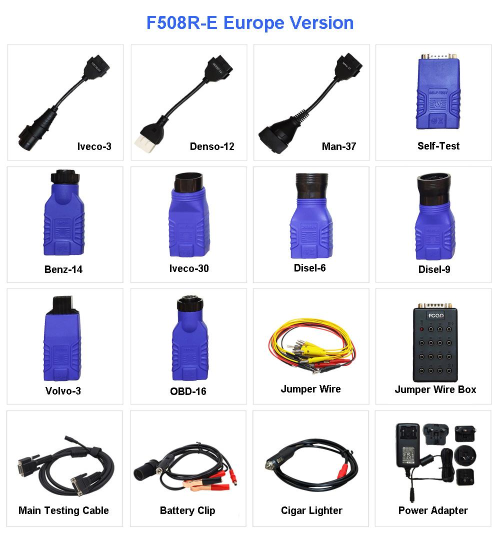 Fcar F508r Heavy Duty Diagnostic Tool OBD2 Scanner F508r 24V Truck Code Reader Tool European Version